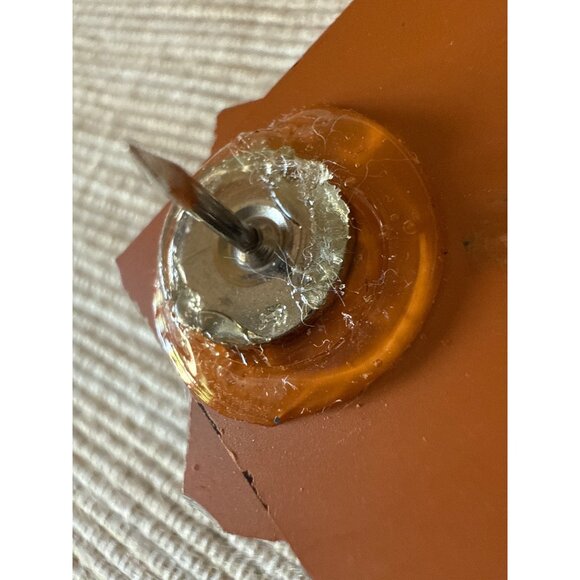 Vintage Geometric Brooch Pin With Blue & Clear Acrylic Layered Design Tiny - Picture 7 of 14